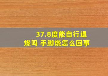 37.8度能自行退烧吗 手脚烧怎么回事